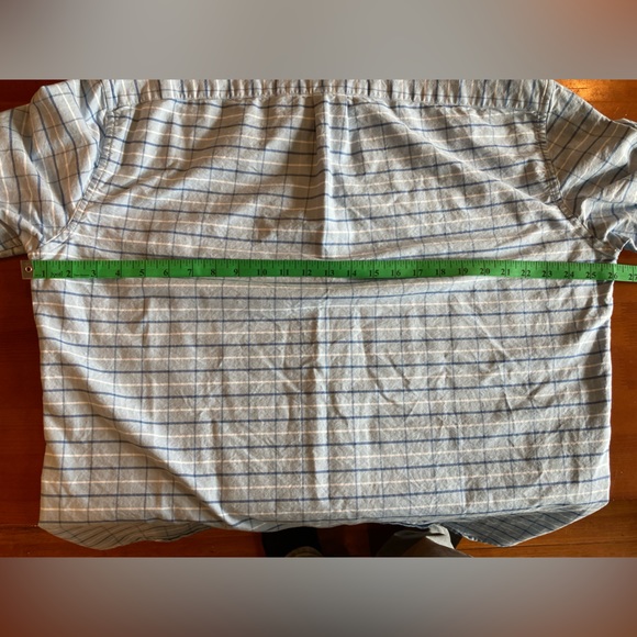 J Crew Flex Oxford Blue Check Slim Fit Shirt Size XXL Long Sleeve Flannel - Picture 8 of 8